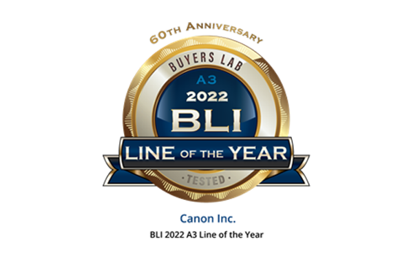 Canon Wins the BLI 2022 A3 Line of the Year Award from Keypoint Intelligence  