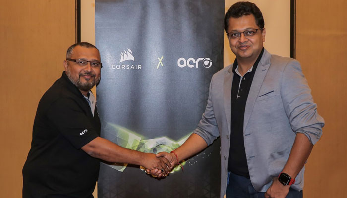 M.A.Mannan, Country Manager, South Asia at CORSAIR (Left) with Himanshu Jain, CEO, Acro Engineering Company (Right) after inking the partnership.