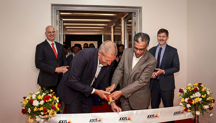 Ray Mauritsson, CEO, Axis Communications AB, (second from left) at the inauguration ceremony of the office and Axis Experience Centre in Bengaluru