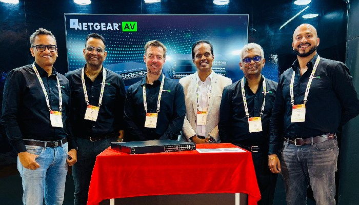 The NETGEAR team at the Enterprise-Class M4350 Series AV Switches launch