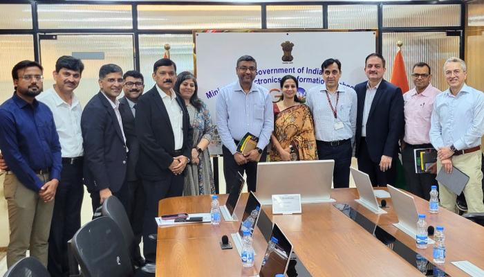 A MAIT delegation presenting its recommendations to the MeitY Secretary